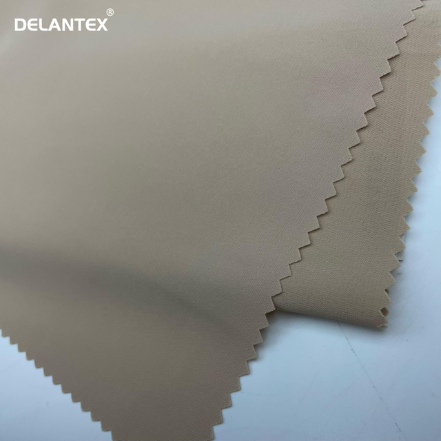 Delantex Stretch Matting Poka Plain Dyed 100% Polyester Woven Polyester Fabric for Women Dress Clothing