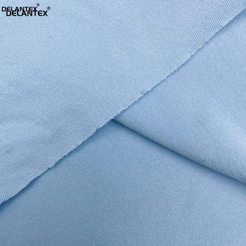 Delantex Hot Sale Skin Friendly Double Brushed Polyester Spandex Elastic Jersey Fabric for Sportswear