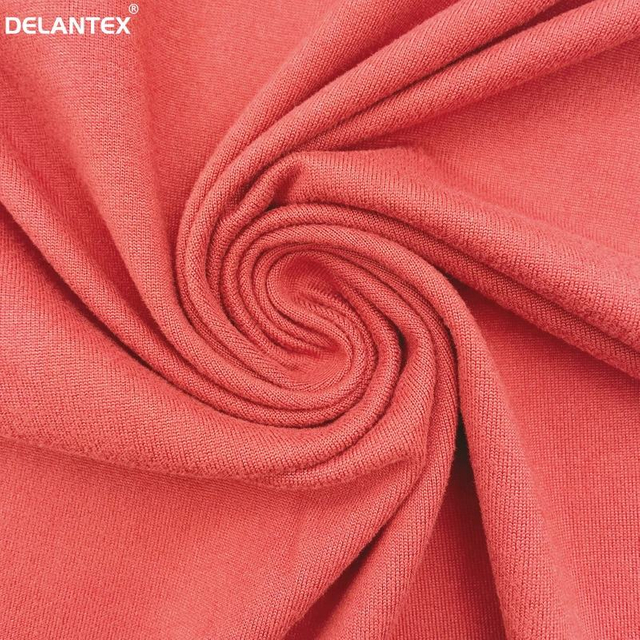 Delantex Pure Color Double Grinding 118D/192F DTY+20DSP Brush Jersey Fabric for Sportswear