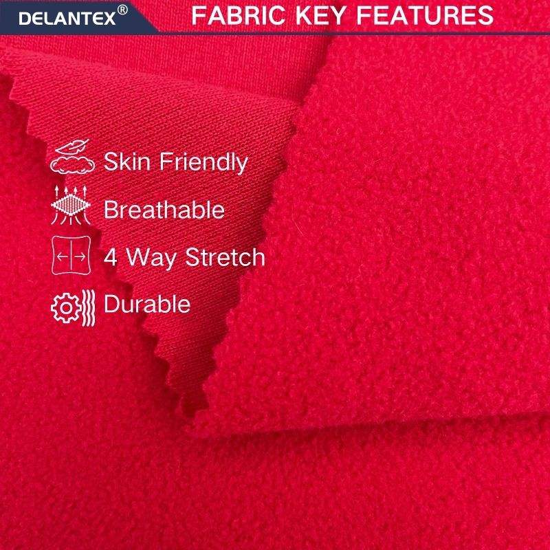 Delantex Super Soft Warm Keeping Micro Polar Fleece Fabric for Outdoor Hoodie