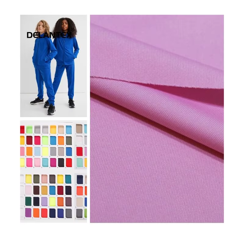 Delantex Stretch Single Fabric 150 GSM Polyester Single Jersey Knit Fabric for Tshirt Clothing