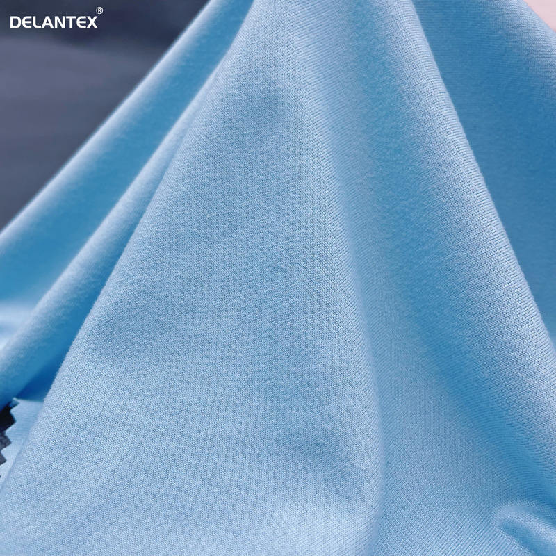 Delantex Anti-static Single Brushed Blue Yoga Fabric for Yoga Clothing