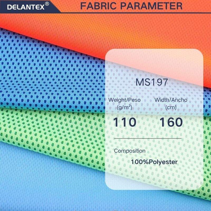 Delantex 75D Polyester Mesh Fabric for Sunscreen Clothing