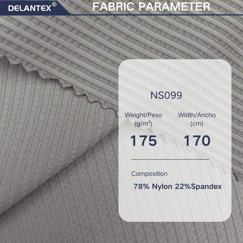 Delantex Wrinkle 78%Nylon 22%spandex Crinkled 175GSM Bubble Crepe Nylon Fabric for Men Garment