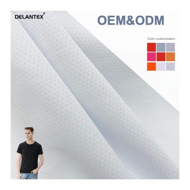 Delantex Manufacture Garment 140GSM Polyester Stretch Dot Mesh Fabric for Sublimation Printing