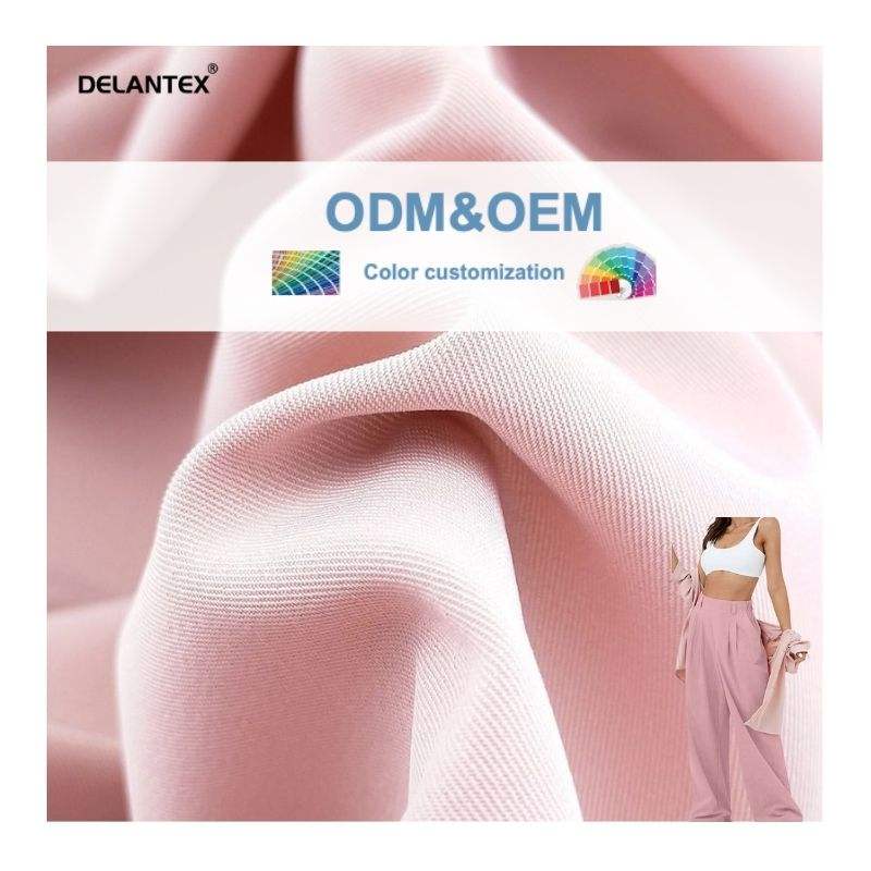 Delantex High Quality 95%Polyester 5% Spandex Durable Woven Fabric 190GSM Twill Fabric for Pant, Uniform Free Sample