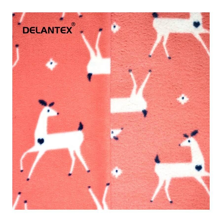 Delantex New Composistion Design Good Price Cartoon Design Custom Soft Micro Printed Polar Fleece Fabric