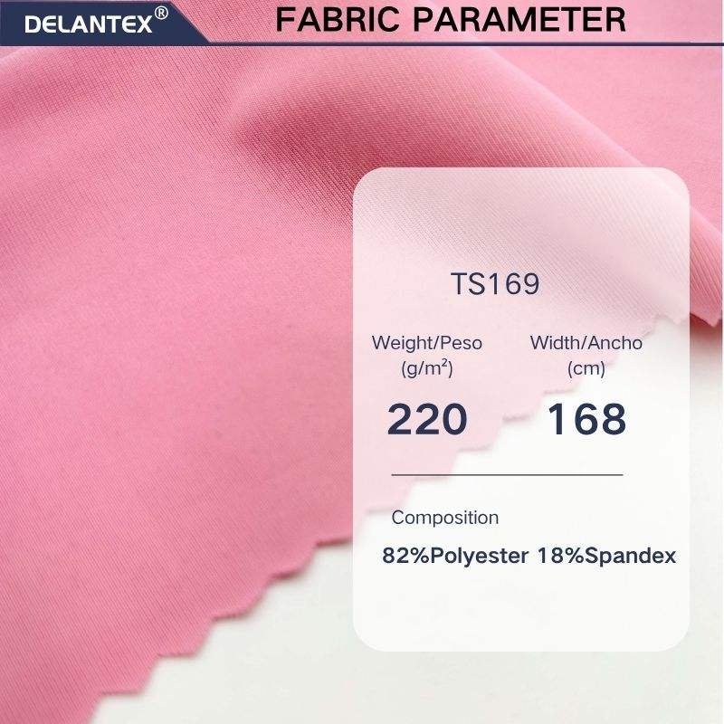 Delantex High Quantity Stretch High-density Needle Breathable 80/20 Polyester Spandex Fabric for Yoga Leggings Sportswear