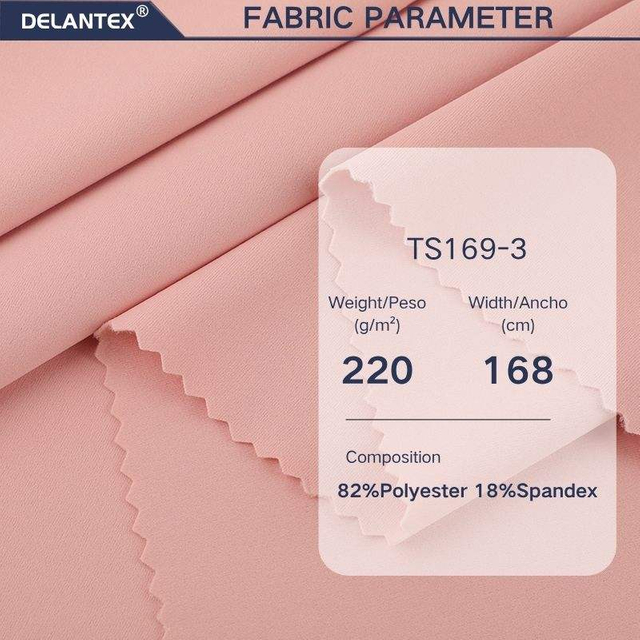 Delantex Free Sample Elastic Fabric Microfiber 4 Way Stretch High-density Polyester Fabric for Sportswear Yoga Pants