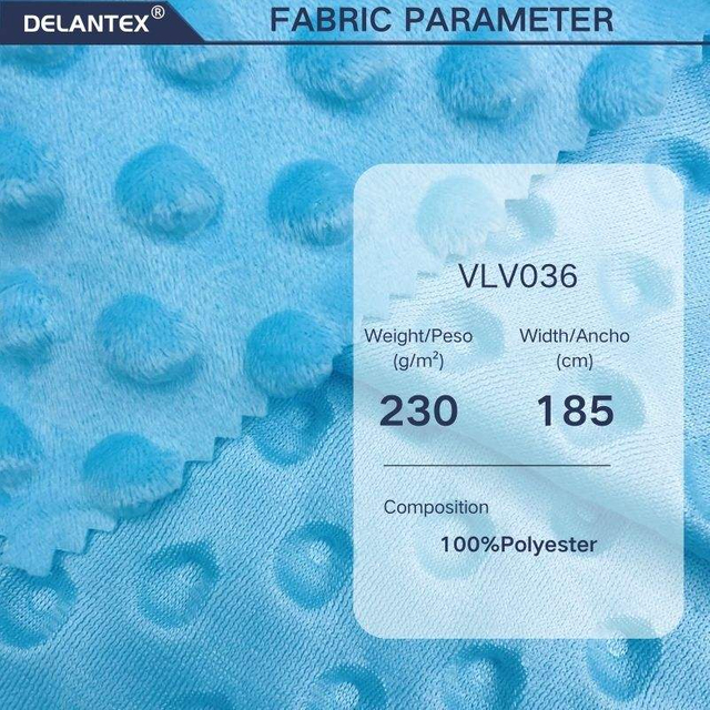 Delantex Factory Price 230gsm Stretch One Side Jacquard Bubble Flannel Fabric for Girls Sleepwear Anti-Static Lining Free Sample