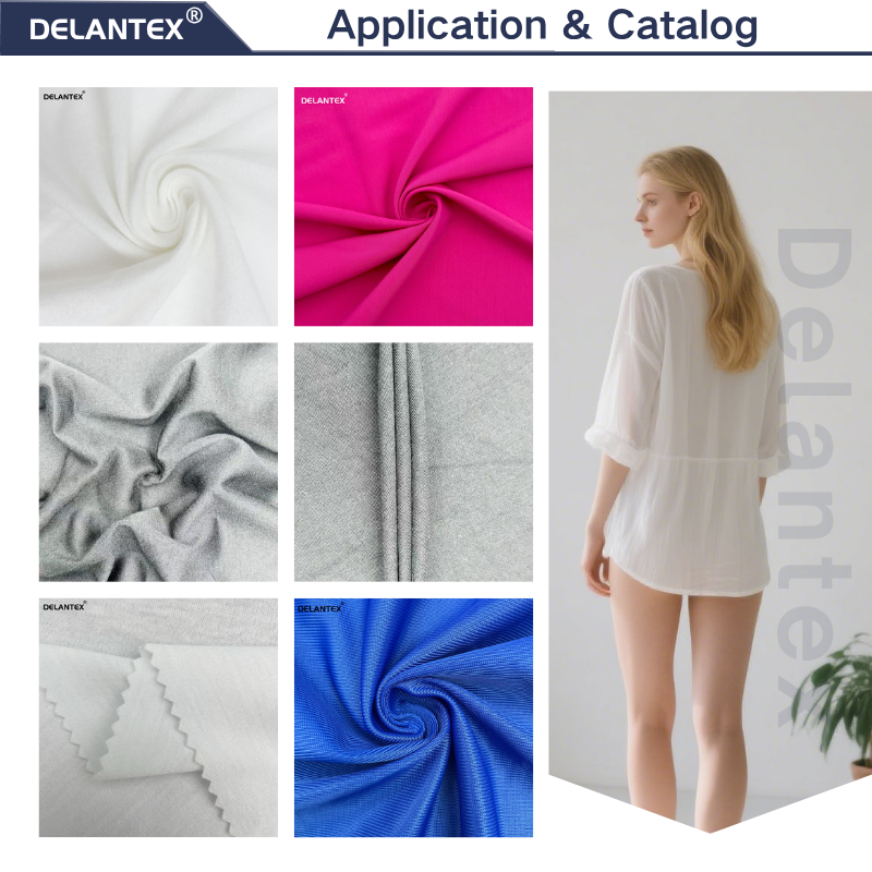 Delantex Single Sided 100% Polyester Fabric Soft Black Breathable with a Little Knitting Elasticity 165cm 180gsm