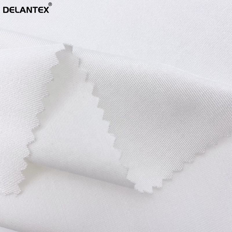 Delantex China Garment 200GSM Knitted Stretch Polyester Shinny Spandex Fabric for Polyester Sublimation Free Sample