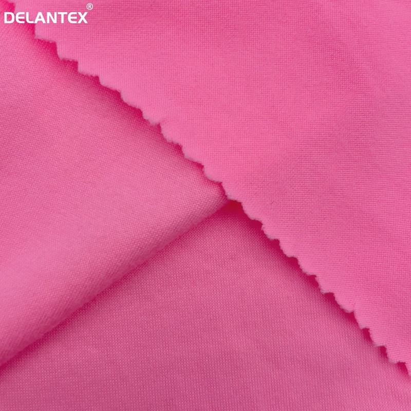 Delantex Hot Sale Double Brushed Elastic Polyester Spandex Jersey Fabric for Fashion Dress
