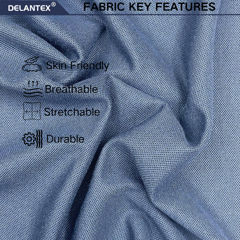 Delantex Polyester Mesh Fabric for Sublimation Football Jersey Mesh Interlock 100%polyester Fabric Birds Eye