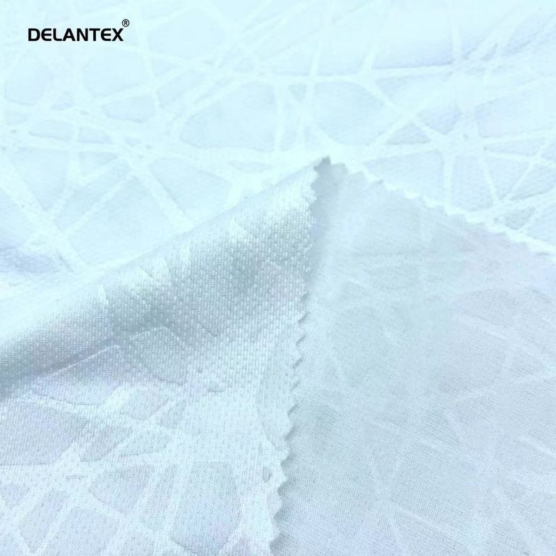 Delantex Wholesale Embossed Dot Mesh Fabric Dry Fit Sport Shirt Fabric Supplier Free Sample