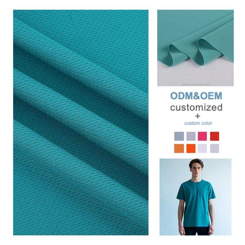 Delantex Birds Eye Mesh Knitted Fabric 100% Polyester Dry Fit Sportswear Jersey with Anti-Static Feature