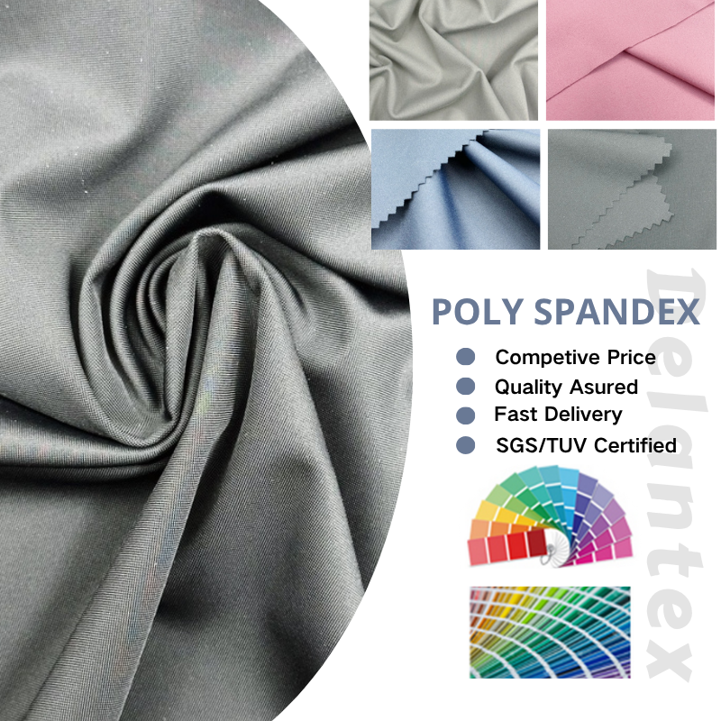 Delantex Nylon Yoga Fabric Factory Direct Sales 160cm155gsm Door Width and Weight Elastic Knitted Sportswear Fabric