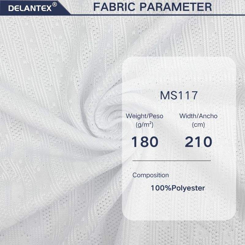 Delantex 100% Polyester 180gsm Coolpass Jacquard Fabric for Girls for Outdoor Sports Lining Free Sample