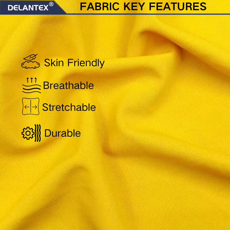 Delantex Customizable Color scuba Fabric, High-quality Elastic and Knitted Fabric 160cm 220gsm Door Width and Weight
