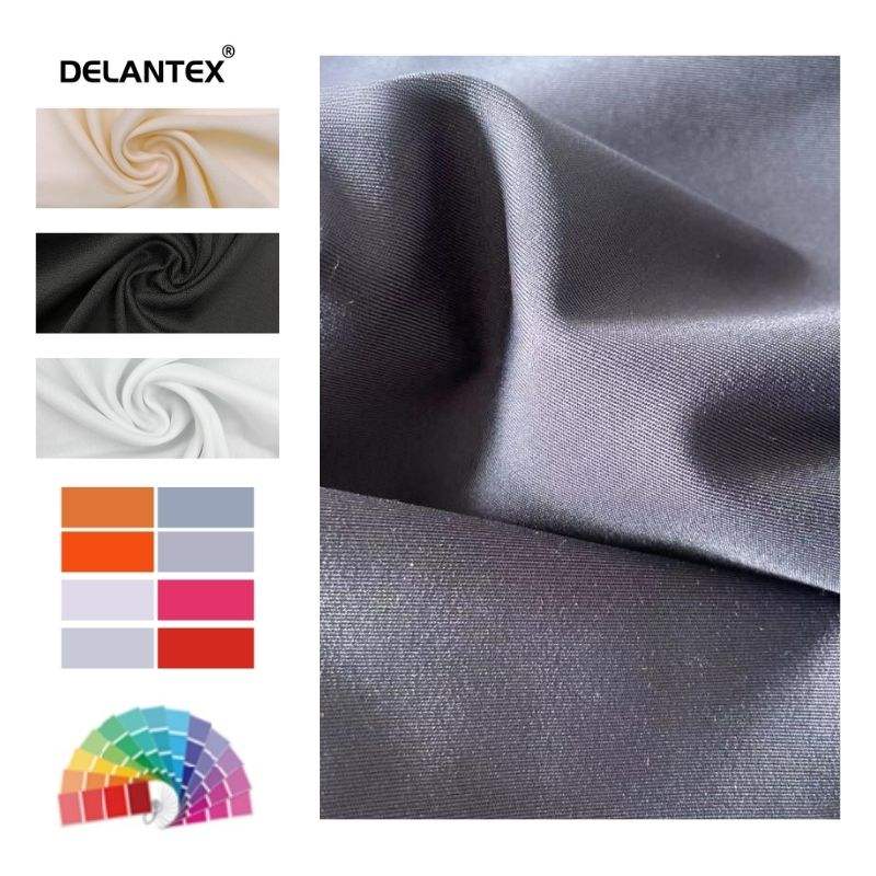 Delantex 85% Polyester 15% Spandex Yoga Elastic Interlock Fabric Quick-Dry Breathable for Sportswear Leggings 280gsm Plain Style