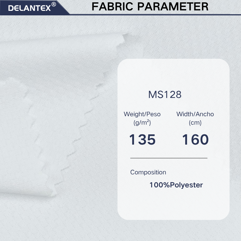 Delantex Sport Wear Material 100% Polyester Eyelet-Bird-Eye Mesh Fabric Knit for Clothing
