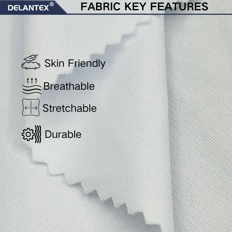 Delantex 4 Way Stretch Fabrics Sportswear 100%polyester Football-Interlock-fabric Gym Wear Athletic Mesh T-shirt Fabric