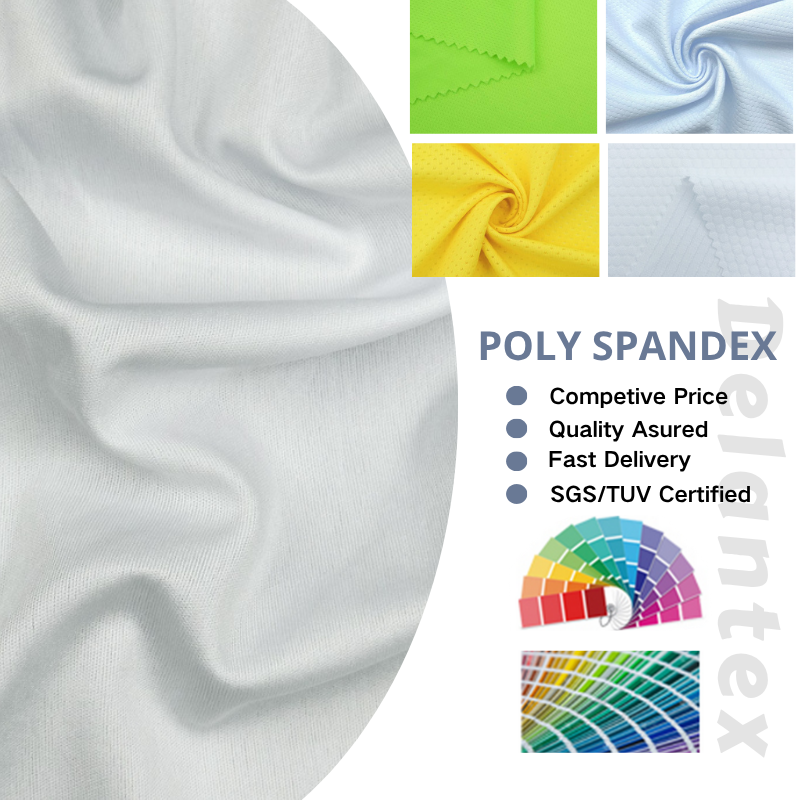 Delantex 4 Way Stretch Fabrics Sportswear 100%polyester Football-Interlock-fabric Gym Wear Athletic Mesh T-shirt Fabric