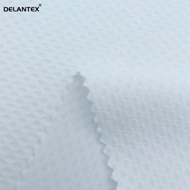 Delantex DTY 150GSM 186CM Polyester Knitted Honeycomb Mesh Fabric Sublimation for Sportswear Outdoor Wear