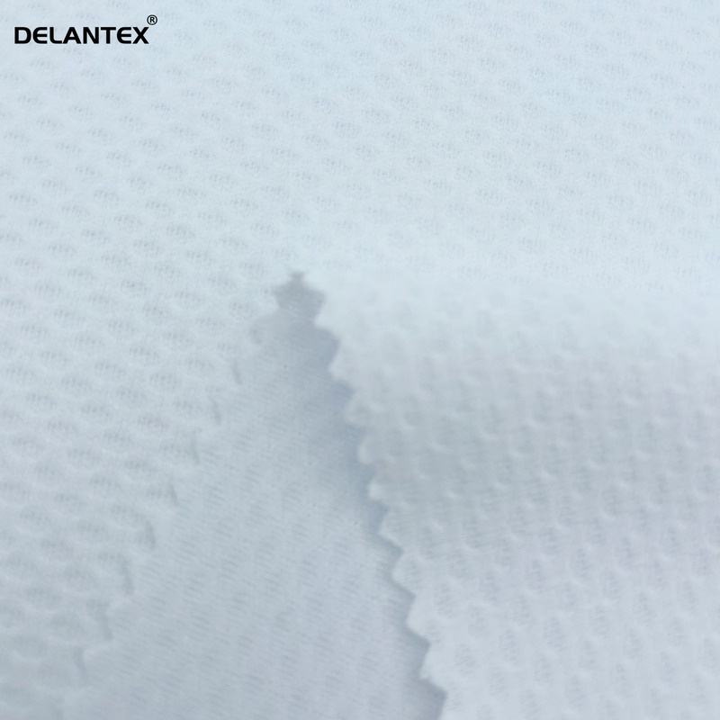 Delantex DTY 150GSM 186CM Polyester Knitted Honeycomb Mesh Fabric Sublimation for Sportswear Outdoor Wear