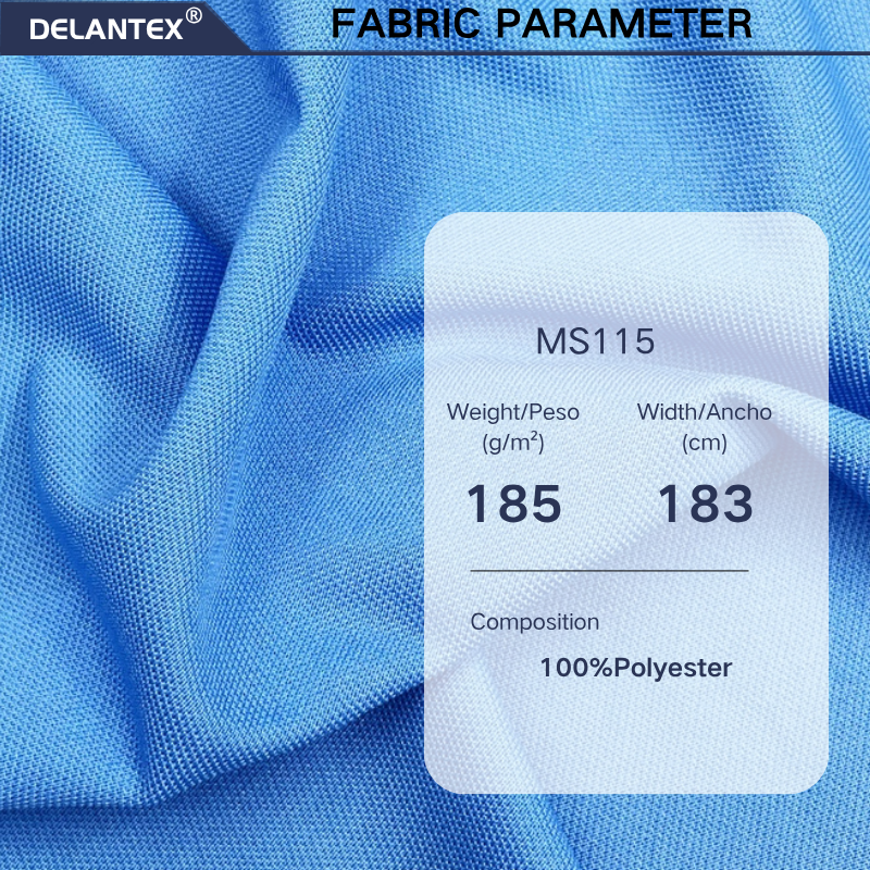 Delantex 185gsm 100% Polyester Bird Eye Pique Fabric Sports Dry Fit Fabric Wholesale Color Can Be Customized for Polo T-shirt