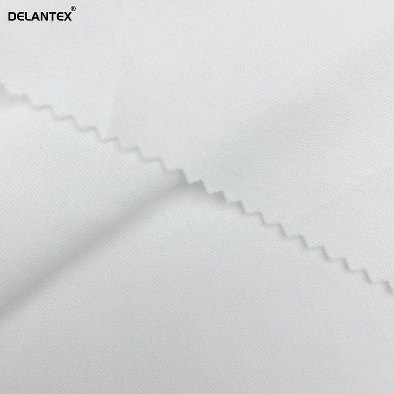 Delantex Plain Dyed Elastic Breathable White Interlock Fabric for Sublimation Printing Free Sample
