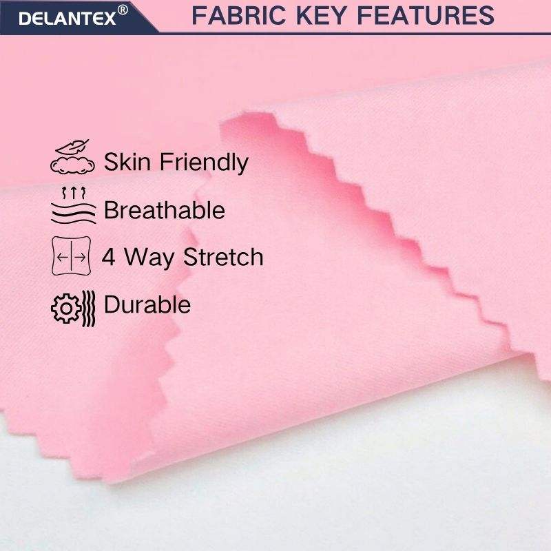 Delantex High Density Polyester-spandex Double-knit Interlock Jersey Fabric for Yoga Wear Sportswear Fabric Free Sample