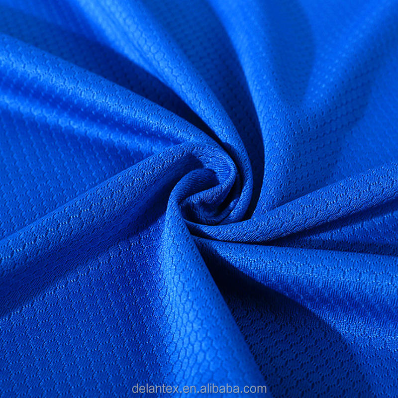 Good Breathability 100 Polyester Jacquard Soccer Mesh Fabric for Sports Jersey Free Samples