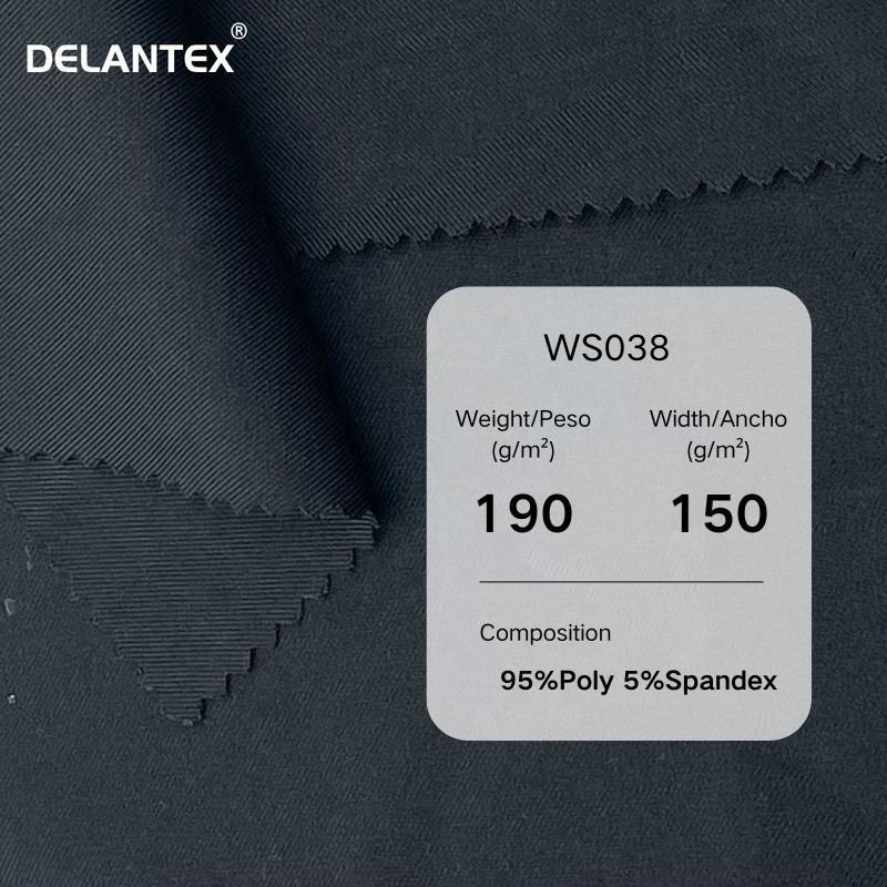 95% Polyester 5%Spandex Weft Stretch Gabardine Uniform Fabric Free Sample