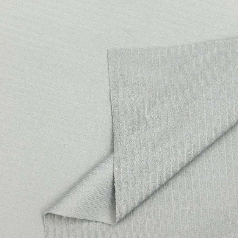 Delantex rib knit nylon spandex fabric for Women's yoga clothing 130cm 220gsm