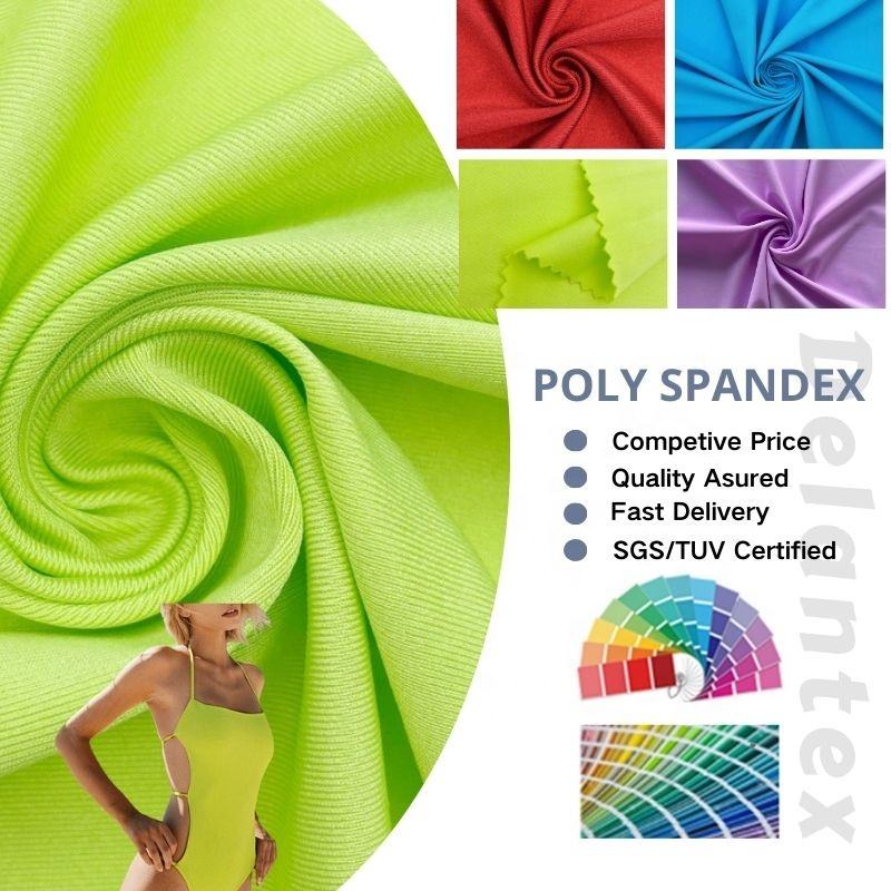 Delantex Fluorescent Green Dry Fit Semi-gloss Stretch Fabric for Beautiful Swimsuit