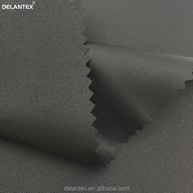 Delantex Hot Sale 100% Polyester Black Waterproof Oxford Fabric Coating Wovened for Schoolbags Linings Outdoor Garments Girls