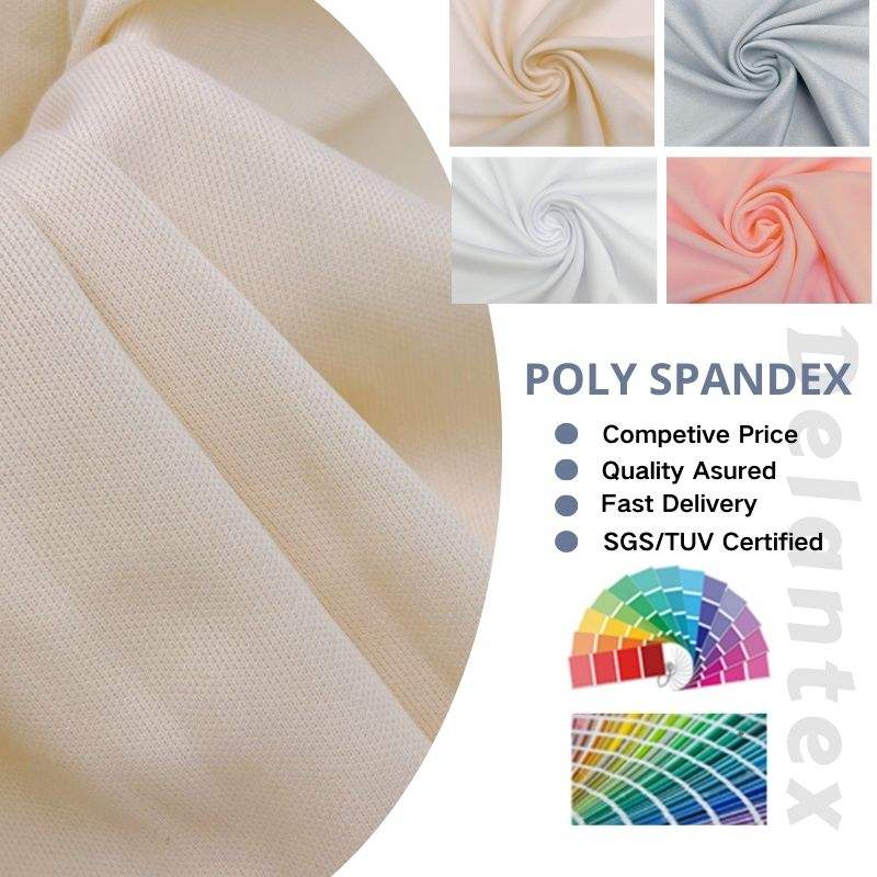 Delantex Wholesale Garment Fabric 100poly Weft Knit Interlock Fabric for Sweatshirt