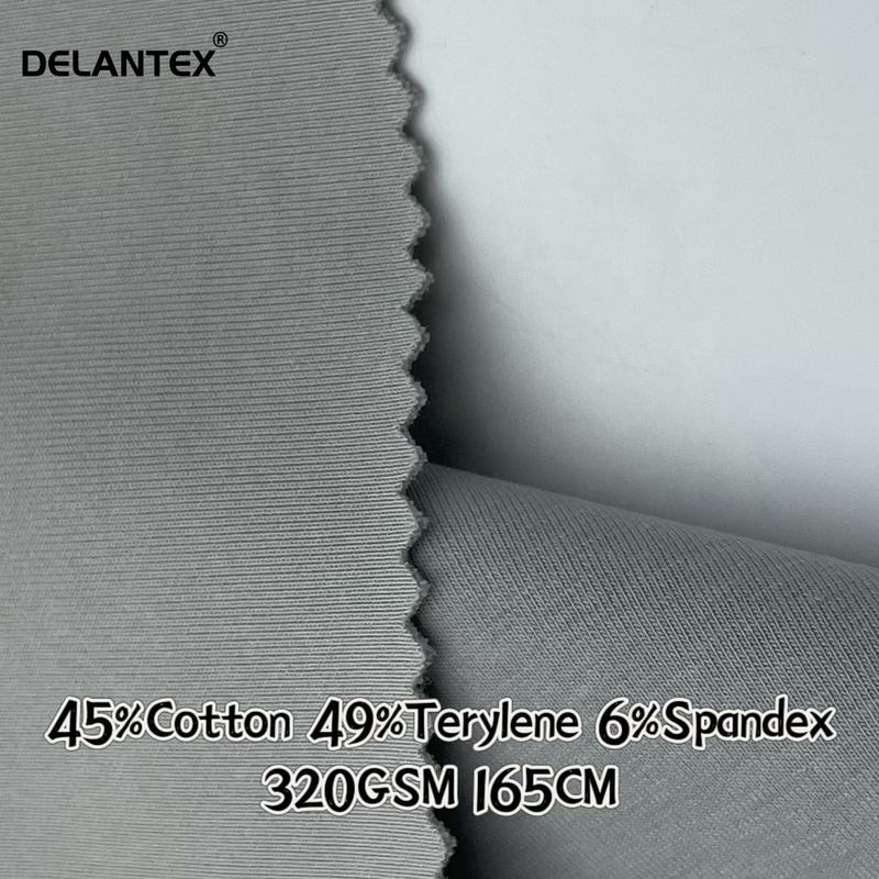 Delantex Polyester Scuba Fabric 45%Cotton 49%Terylene 6%Spandex for Uniform