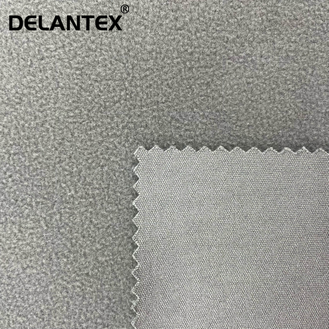 2 Layers Bonded Fleece Interlock Bonded Polyester Fabric for School Uniforms Tela Polifel 320GSM scuba Fleece Fabric
