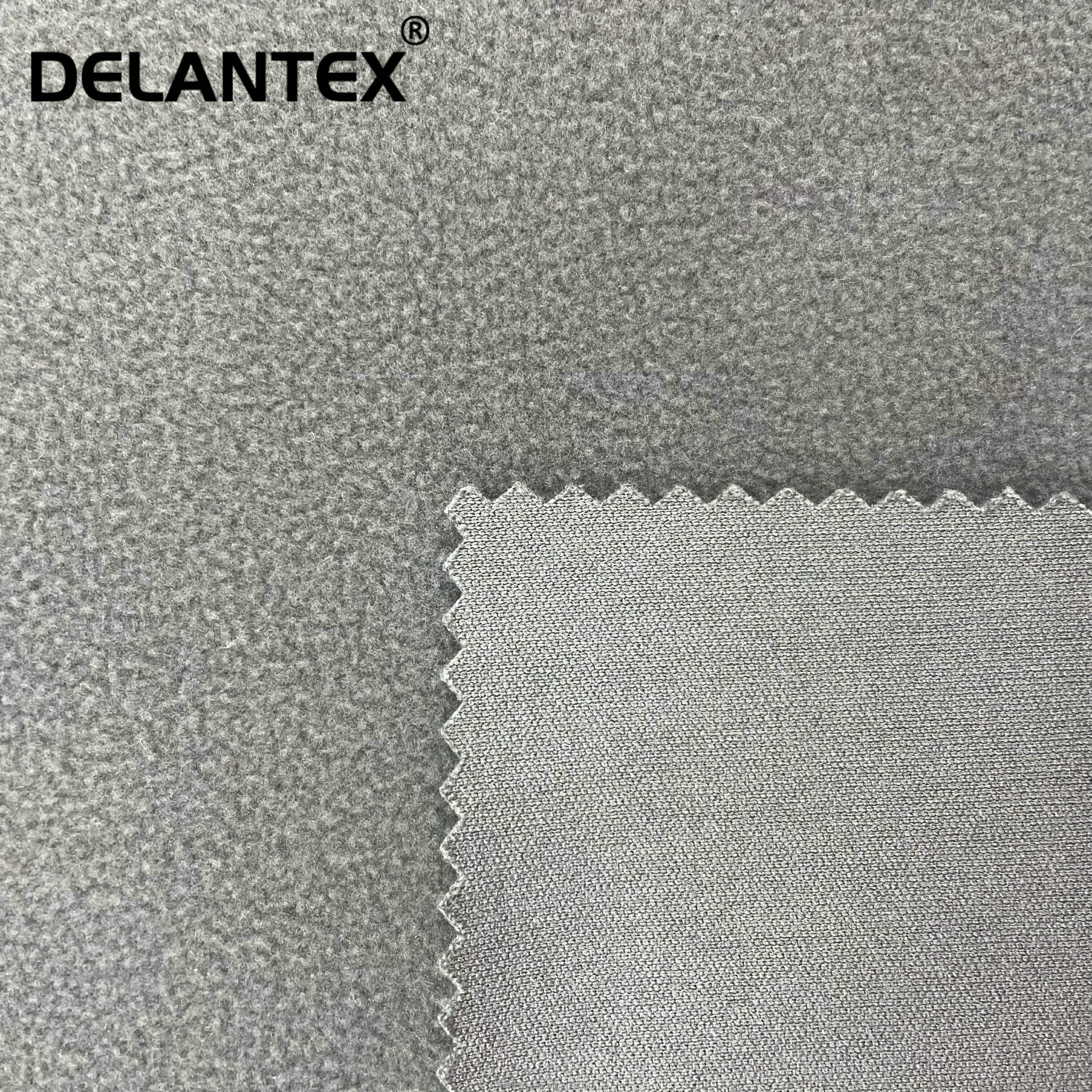 2 Layers Bonded Fleece Interlock Bonded Polyester Fabric for School Uniforms Tela Polifel 320GSM scuba Fleece Fabric