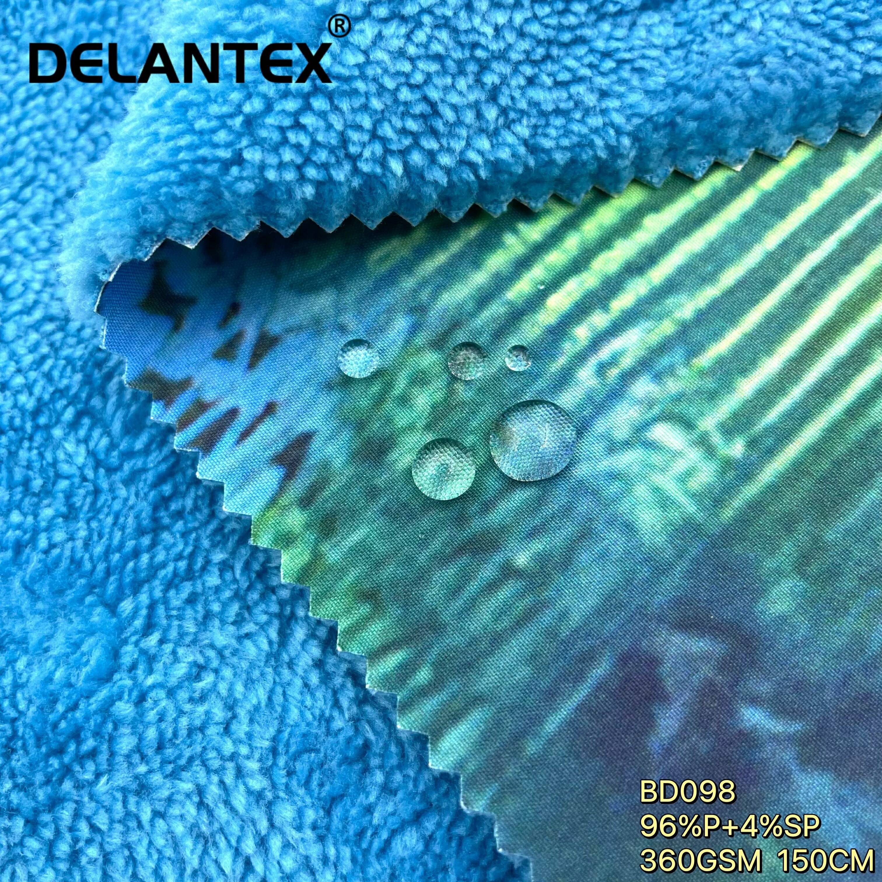 Sherpa Fleece Bonded Spandex Fabric Cold Resistant Warm Fabric