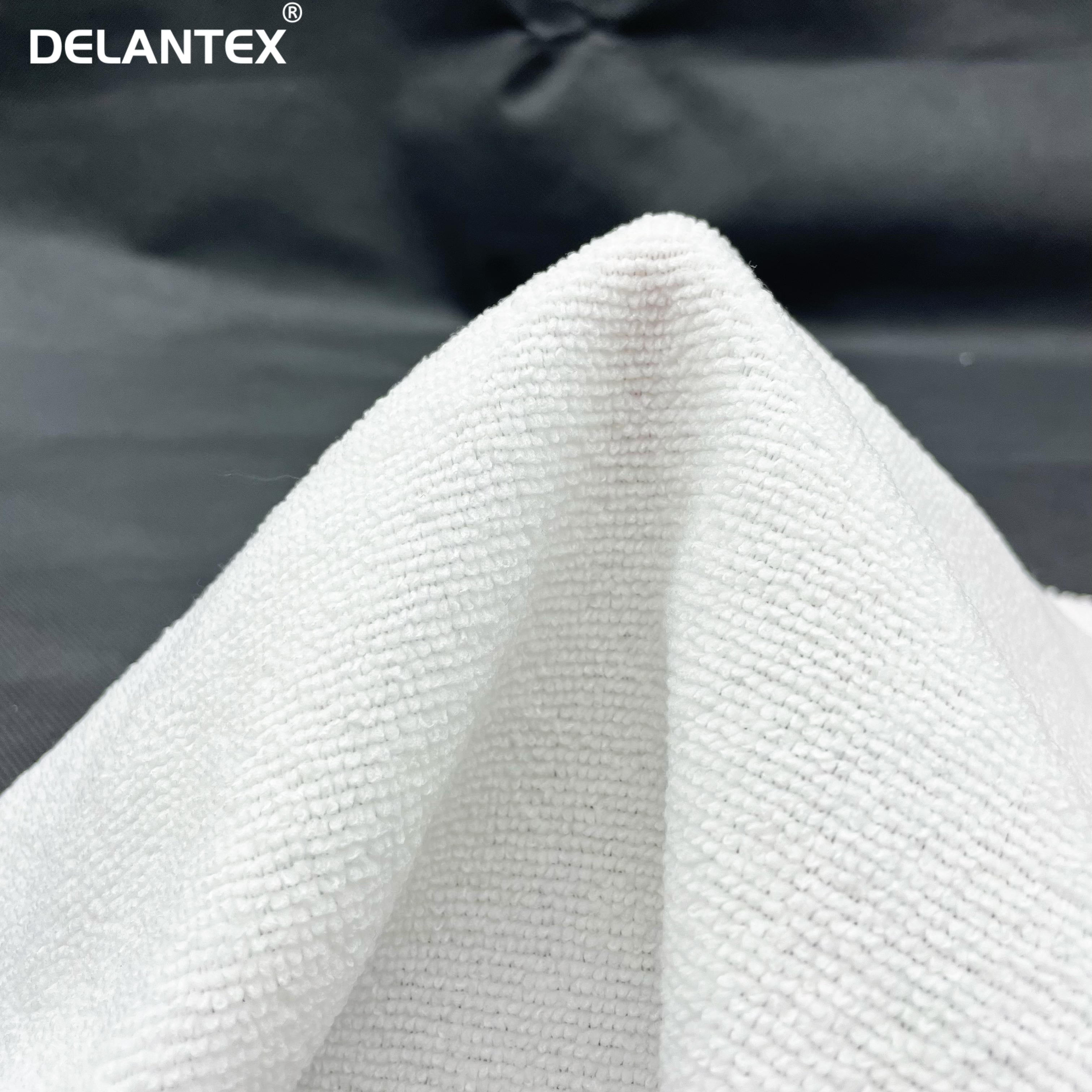 Delantex Microfiber Towel Fabric Roll Double Sides Terry Towel Fabric