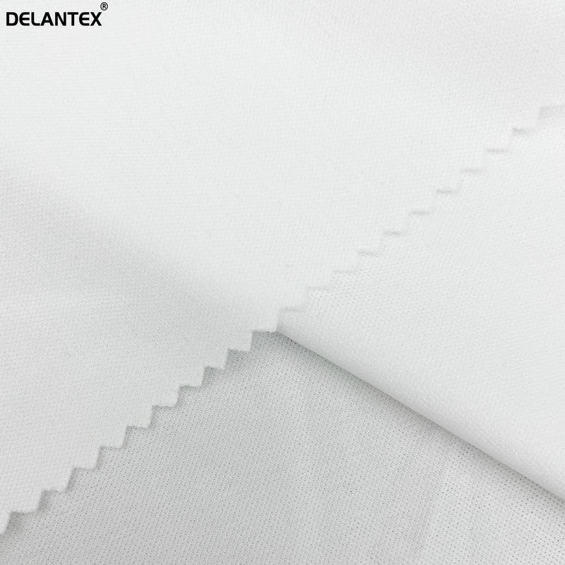 Delantex Interlock Jersey Fabric Sublimation Blank 100% Polyester White Color for T-shirt