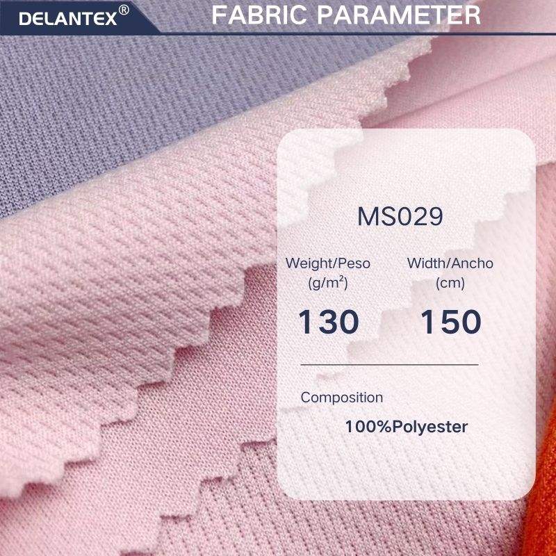 Delantex 100% Polyester Birds Eye Jersey Mesh Fabric Plain Micro Mesh for Sports Outdoor Garments Diapers for Girls Free Sample
