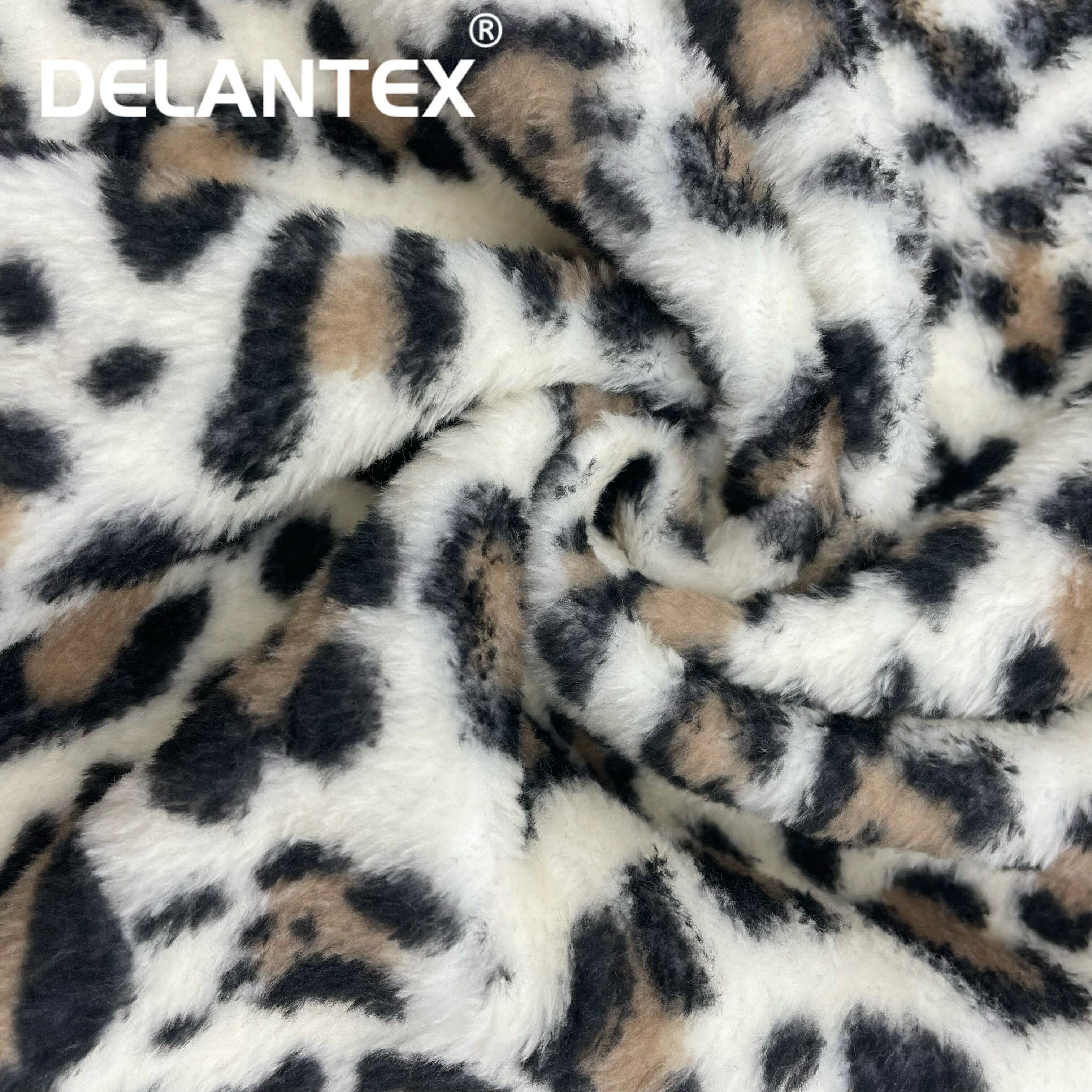 Delantex New Material by the Yard Garment Knitted Textile Fleece Polyester Flannel Fabric Free Sample