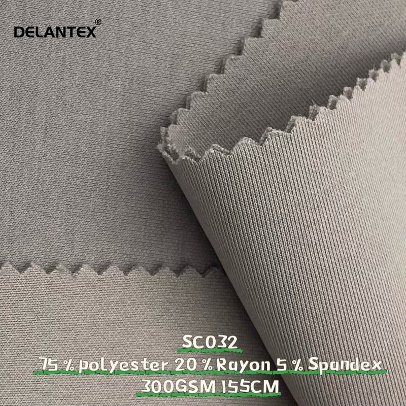 Delantex Hot Sale Double Scuba Fabric 75%Polyester 20%Rayon 5%Spandex