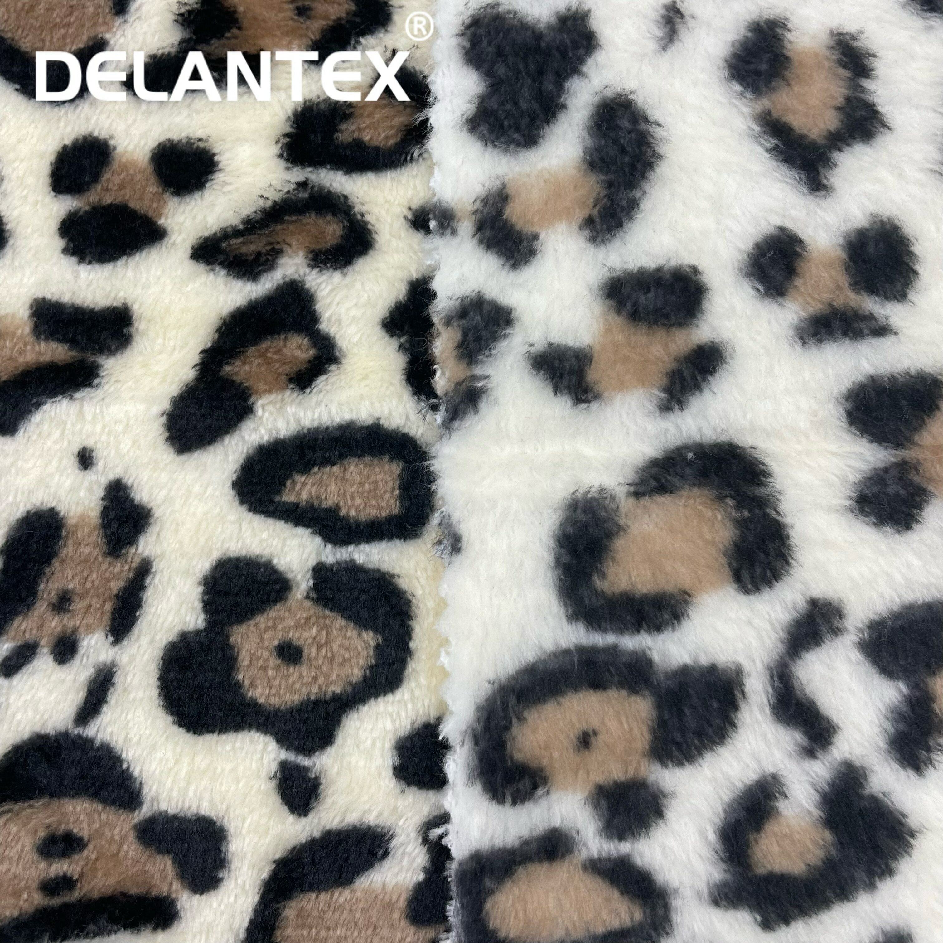 Delantex New Material by the Yard Garment Knitted Textile Fleece Polyester Flannel Fabric Free Sample