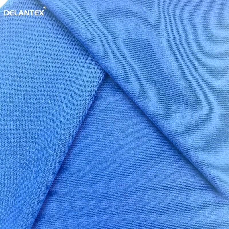 Fashion Breathable Moisture Wicking Fiber Cloth Black Lightweight Polyester Interlock Lining Fabric