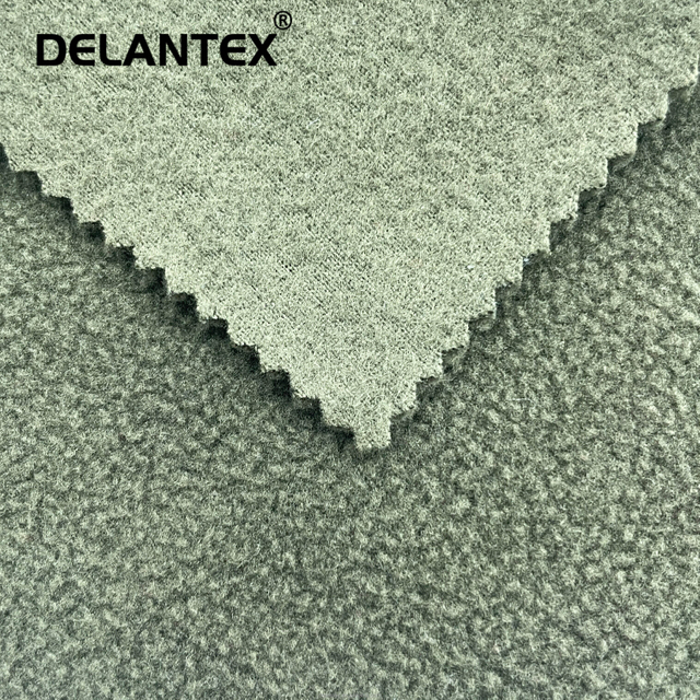 Delantex Double Side Brushed Anti Pill Fabric Cotton Fleece Sample for Winter Jacket